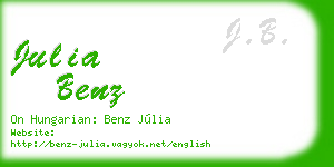 julia benz business card